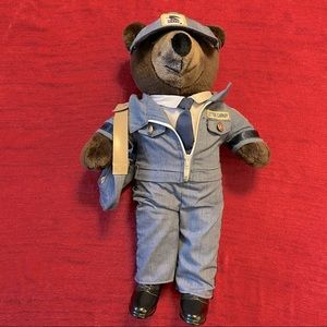 Vintage Postal Letter Carrier Plush Bear Postman US Mail